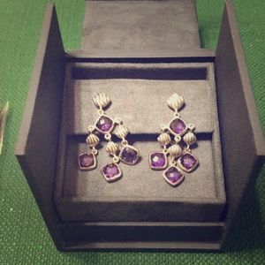 David yurman amethyst cushion earrings. NWOT